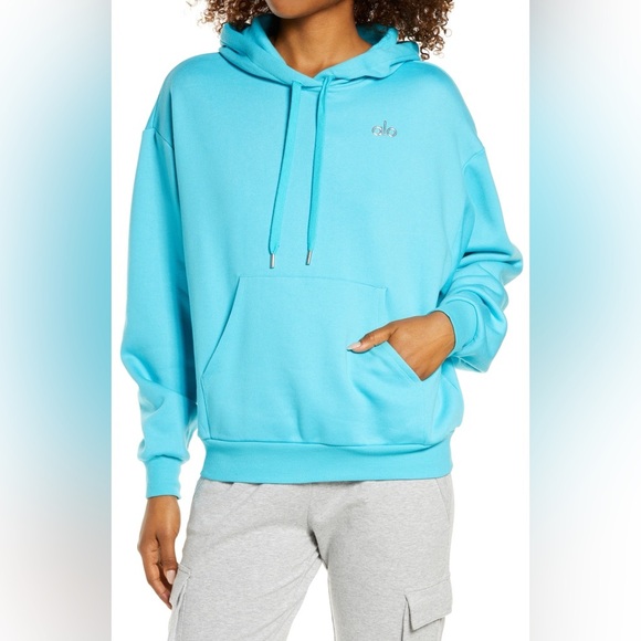 Alo Yoga- Light Blue Hoodie. No size tag - Picture 4 of 4